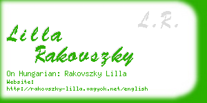 lilla rakovszky business card